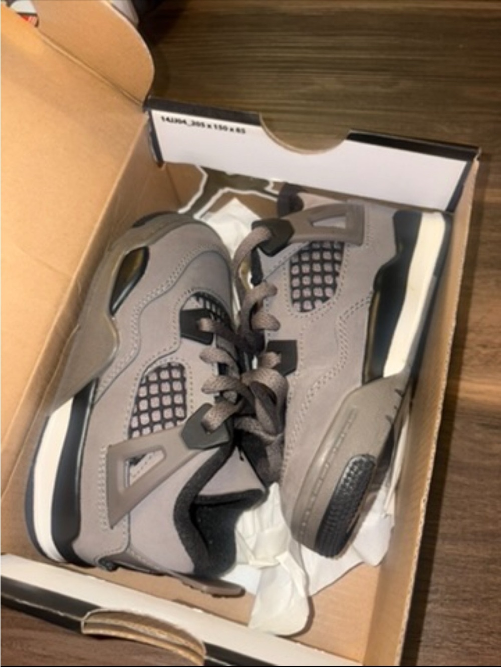 Jordan Kids Gray and Black Sneaker